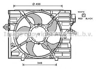 AVA QUALITY COOLING bw7530 -  Вентилятор, охлаждение двигателя